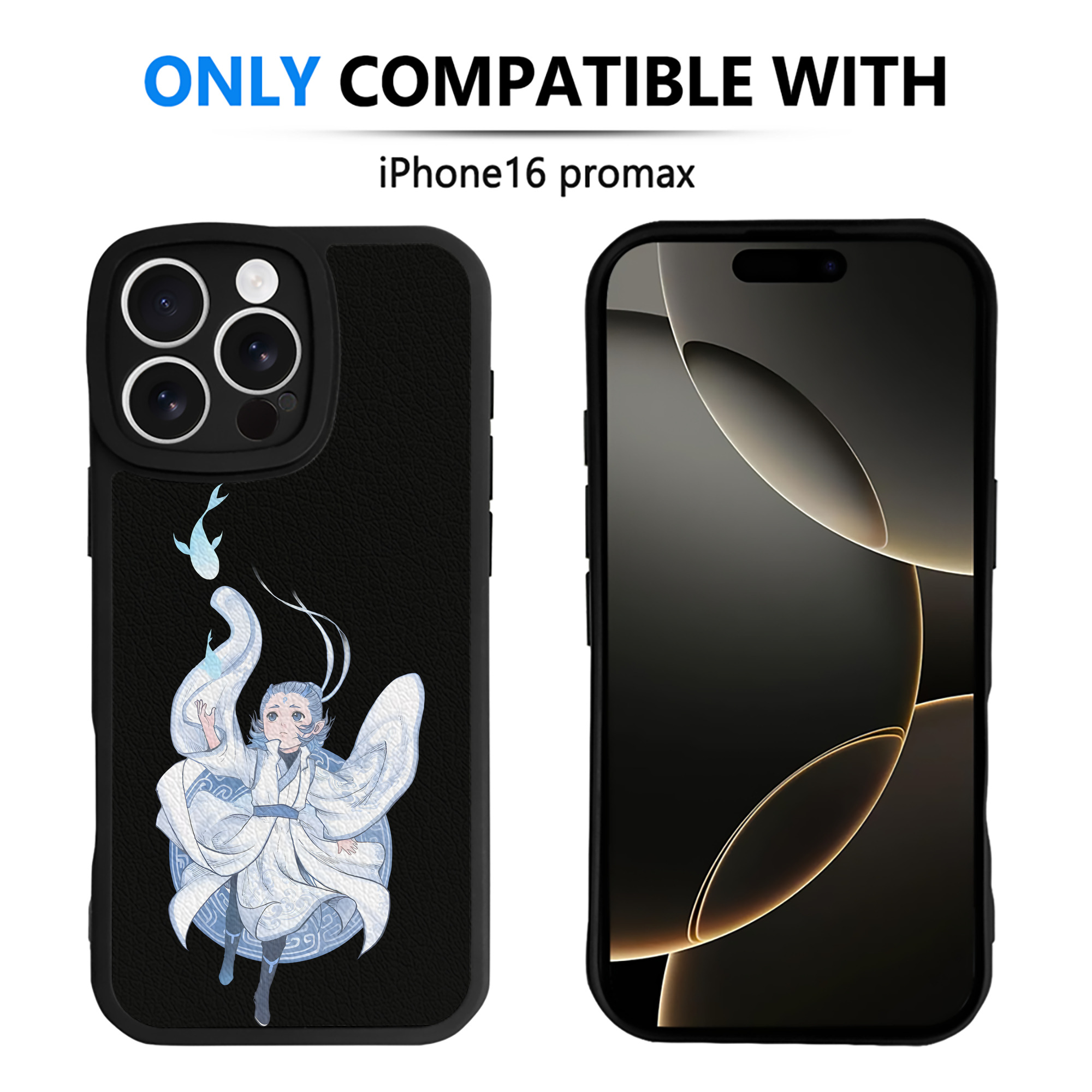 （画像用） Ne Zha 2 ナタ 魔童の大暴れ 【iPhone 16シリーズ対応】シリコンスマホケース（レザー調） 材質：シリコン